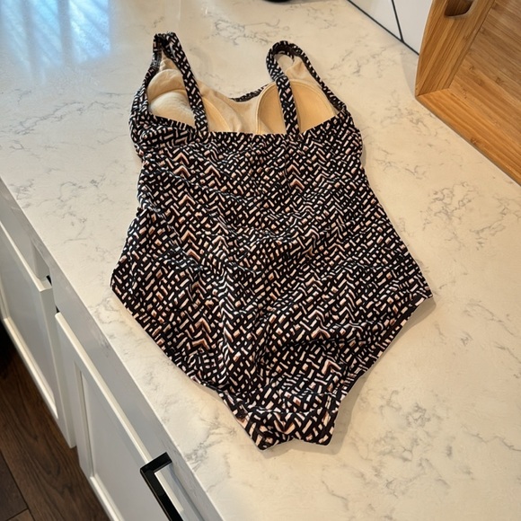 Speedo swim swimming bathing suit brown black swim class meet back to school - Picture 7 of 9